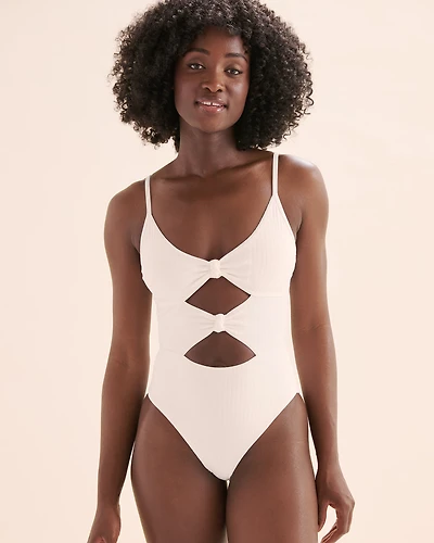 Maillot de bain une-pièce côtelé Playa