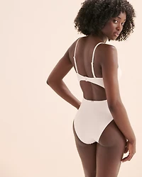 Maillot de bain une-pièce côtelé Playa