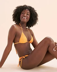 Haut de bikini triangle en crochet Mini Tiki