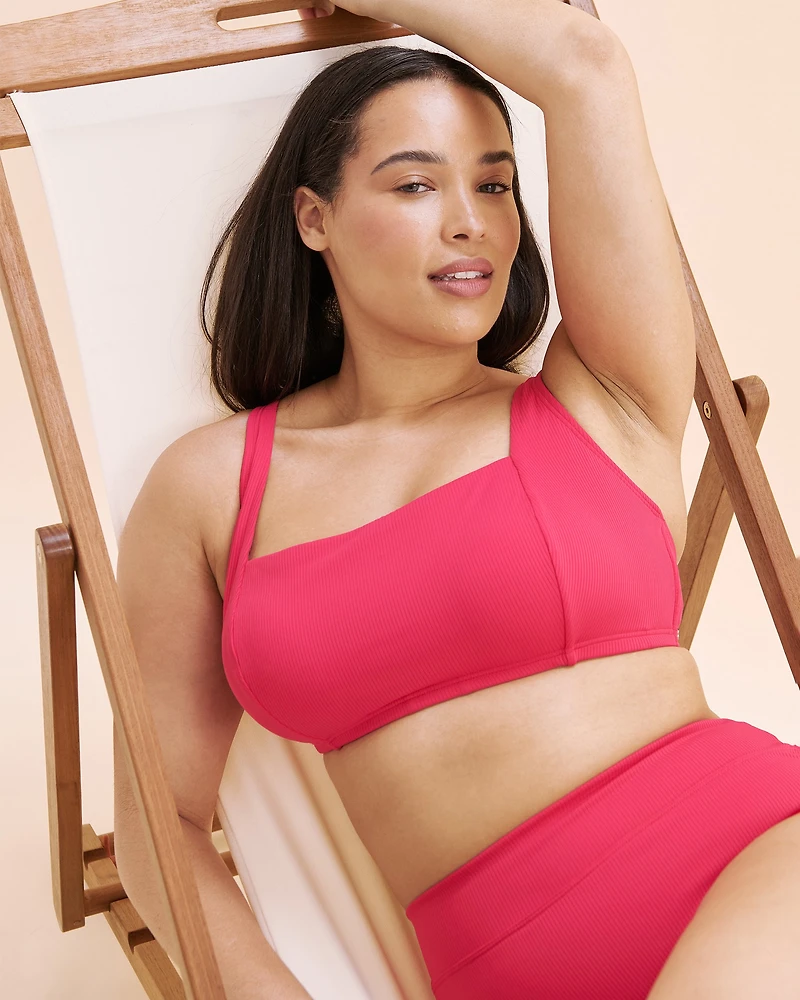 Sea Ribbed D Cup Bralette Bikini Top