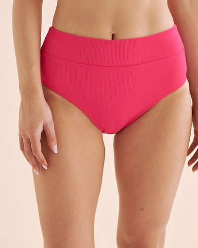 Bas de bikini taille haute côtelé Sea