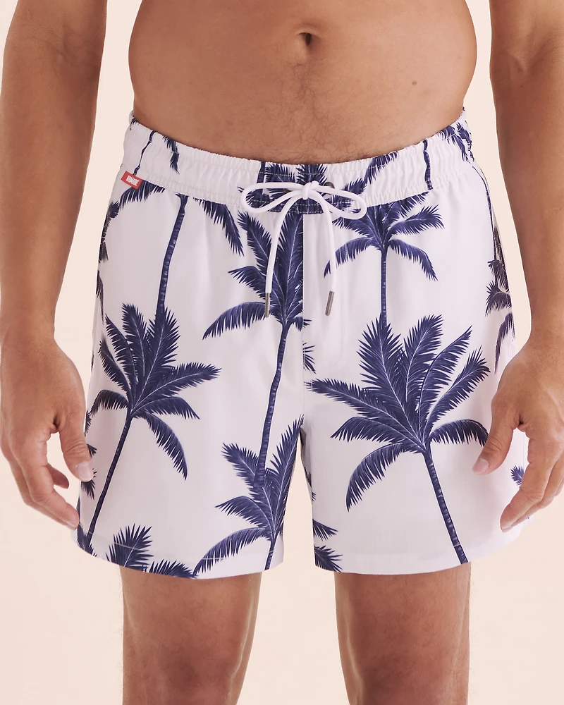 Seersucker Volley Swimsuit With Long Liner