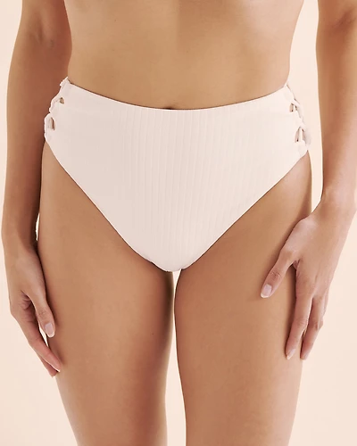 Playa Ribbed High Rise Cheeky Bikini Bottom