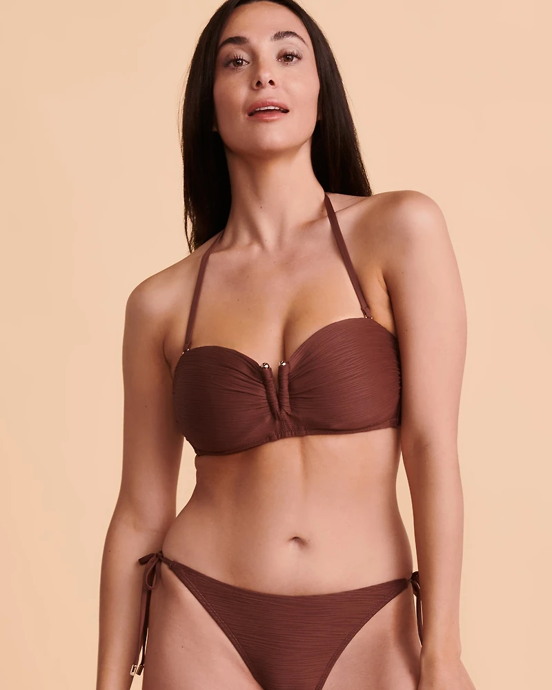 Haut de bikini bandeau TEXTURED