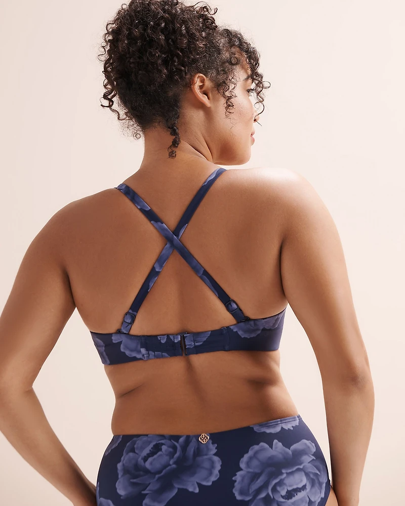 Haut de bikini bandeau bonnet D floral