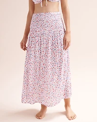 Jupe maxi multi-positions florale