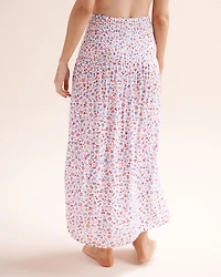 Jupe maxi multi-positions florale