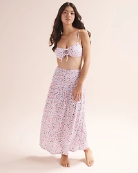 Jupe maxi multi-positions florale