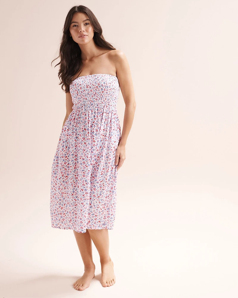 Jupe maxi multi-positions florale