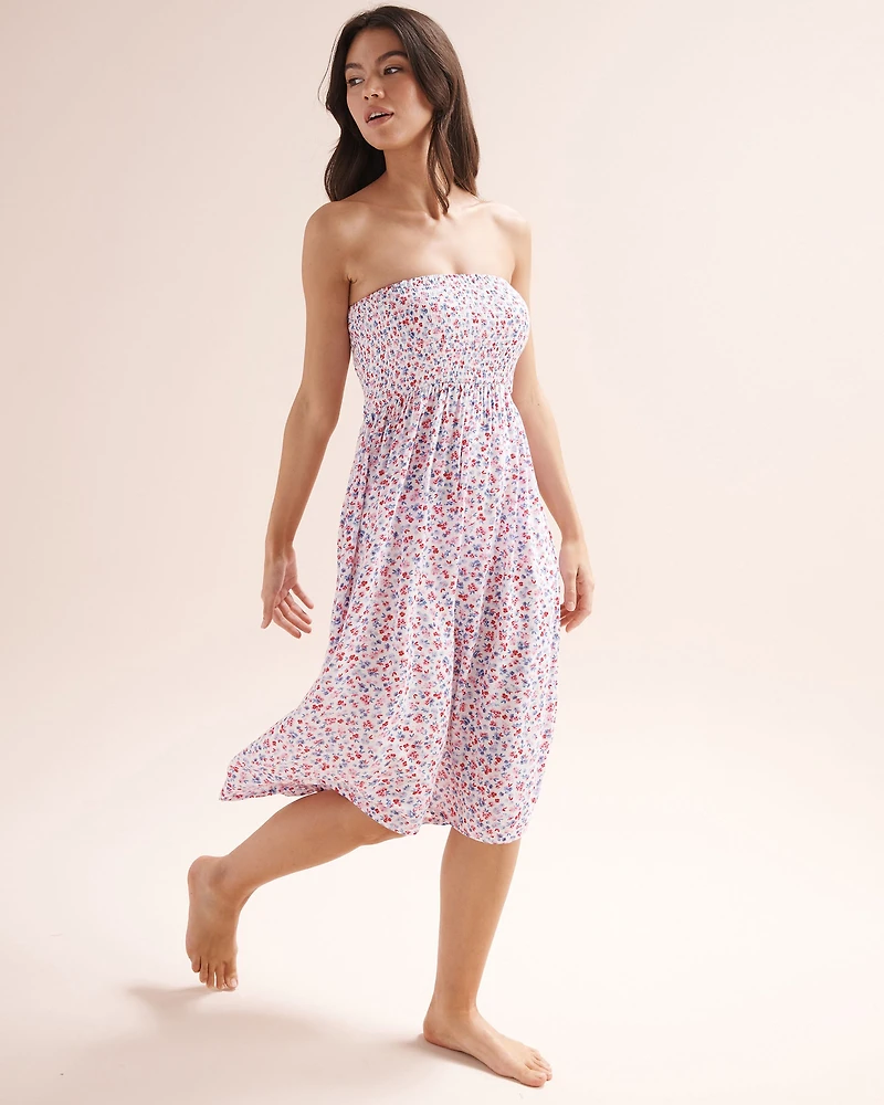 Jupe maxi multi-positions florale