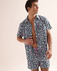 Chemise à manches courtes florale