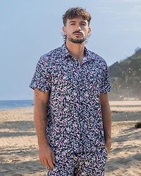 Chemise à manches courtes florale