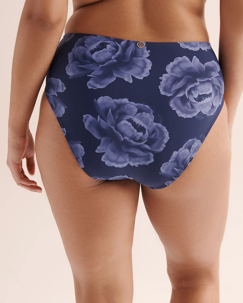 Floral Tummy Control High-Rise Brazilian Bikini Bottom