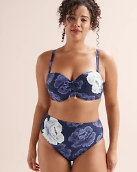 Floral Tummy Control High-Rise Brazilian Bikini Bottom