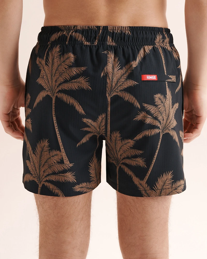 Maillot volley 4.5'' avec doublure confort motif palmiers