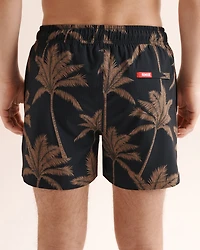 Maillot volley 4.5'' avec doublure confort motif palmiers