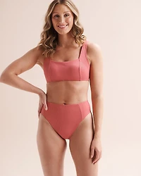 Haut de bikini bralette côtelé
