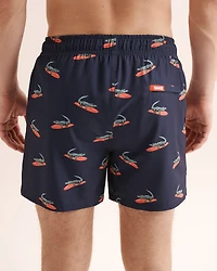 Maillot volley 4.5'' avec doublure confort au motif crocodile