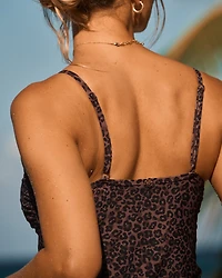 Leopard Knot Tankini Top