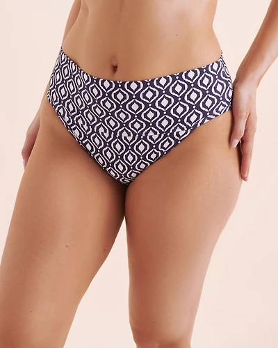 Azzurra Geo High-Waist Bikini Bottom