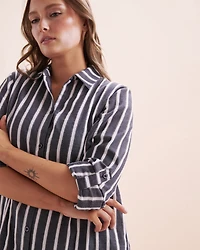 Chemise texturée lignée