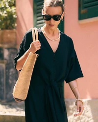 Chemise de plage à manches courtes noué