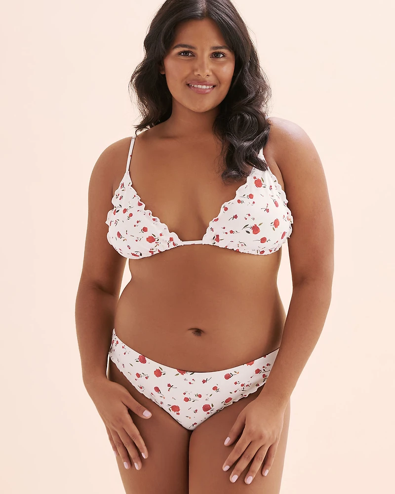 Haut de bikini triangle volanté Rosy Bliss