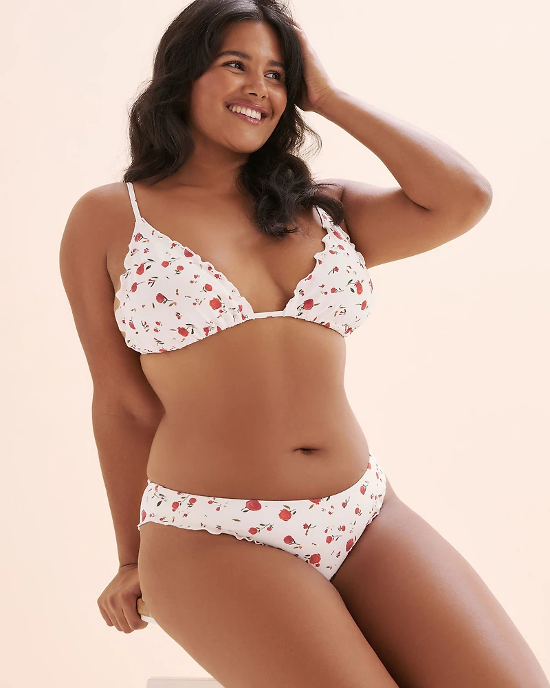 Haut de bikini triangle volanté Rosy Bliss