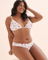 Haut de bikini triangle volanté Rosy Bliss