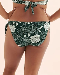 Floral Low-Rise Brazilian Bikini Bottom