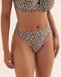 Floral Mid-Rise Cheeky Bikini Bottom