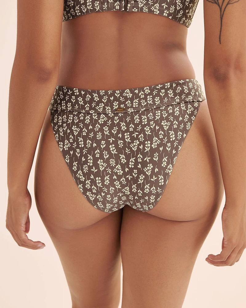 Floral Mid-Rise Cheeky Bikini Bottom
