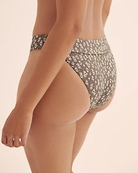 Floral Mid-Rise Cheeky Bikini Bottom