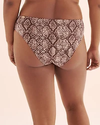 Bas de bikini échancré taille mi-haute