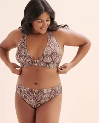 Bas de bikini échancré taille mi-haute