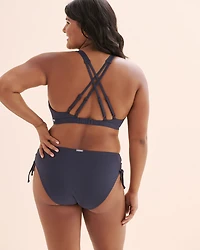 Haut de bikini bralette croisée côtelé