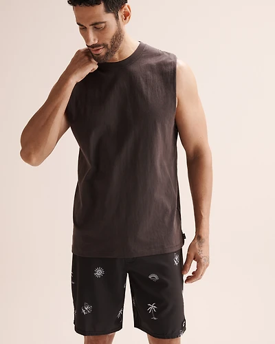 Plain Wash Muscle Tank Top