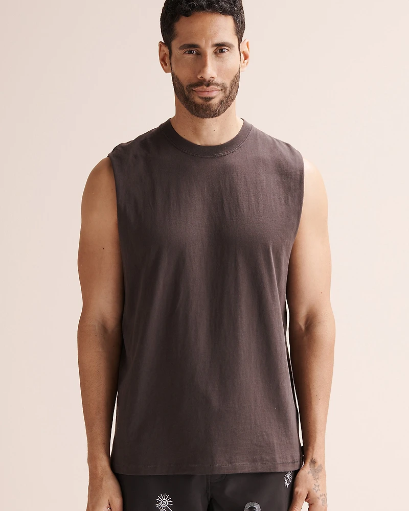 Plain Wash Muscle Tank Top