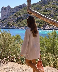 Chemise en gaze rayée