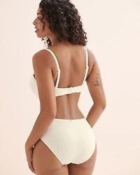 Textured D Cup Bandeau Bikini Top