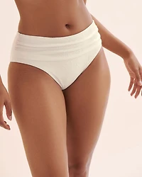 Textured Mid-Rise Bikini Bottom