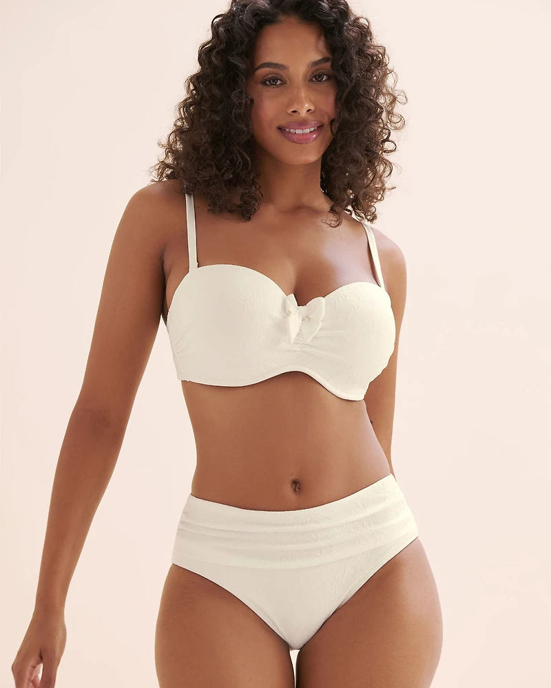 Textured Mid-Rise Bikini Bottom