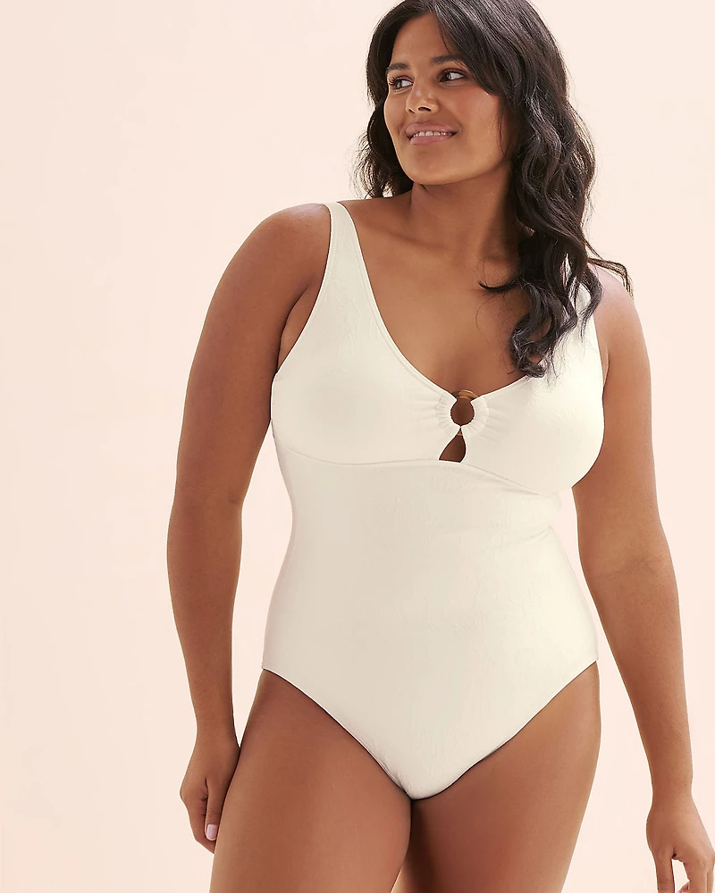 Textured One-Piece Swimsuit