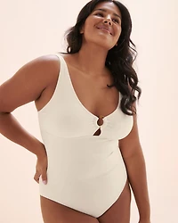 Textured One-Piece Swimsuit