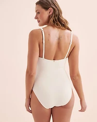 Textured One-Piece Swimsuit