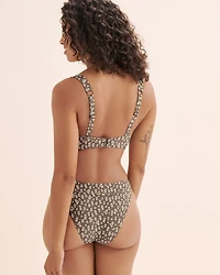 Haut de bikini bonnet D plongeant floral