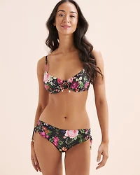 Floral Underwire Plunge Bikini Top