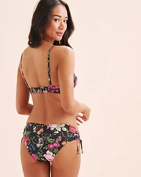 Floral Underwire Plunge Bikini Top