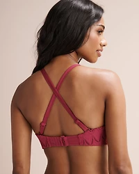 Haut de bikini bandeau bonnet D texturé