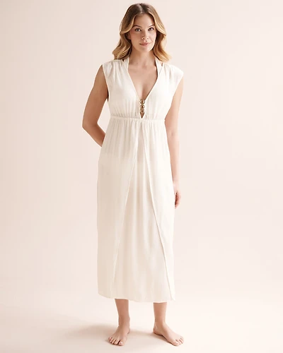 Robe en viscose froissée